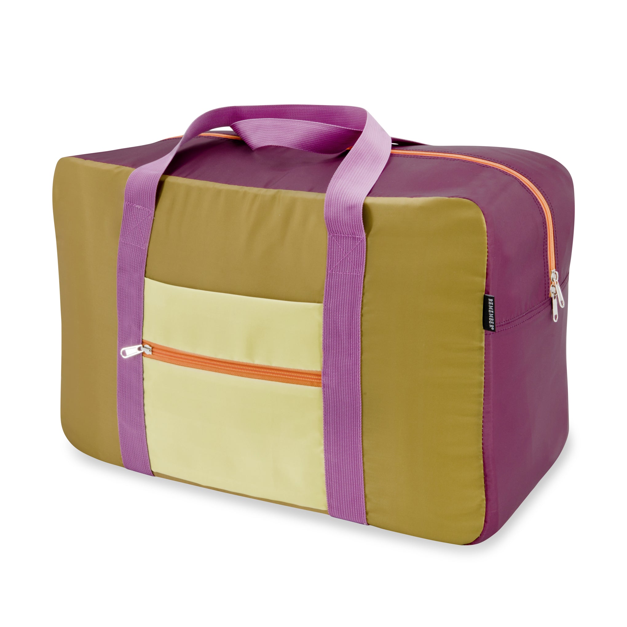 Remember Duffle Travel Bag - Purple/ Goldenrod