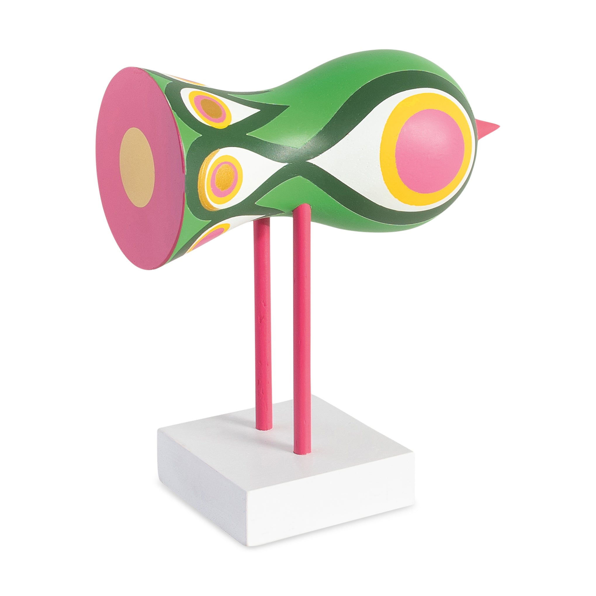 Lisa Larson Wooden Bird Object - White Base - Image 4