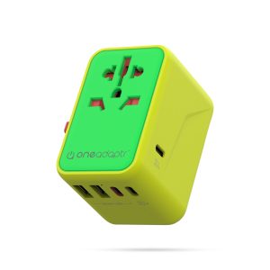 OneAdaptr International Travel Adapter & Charger - Green