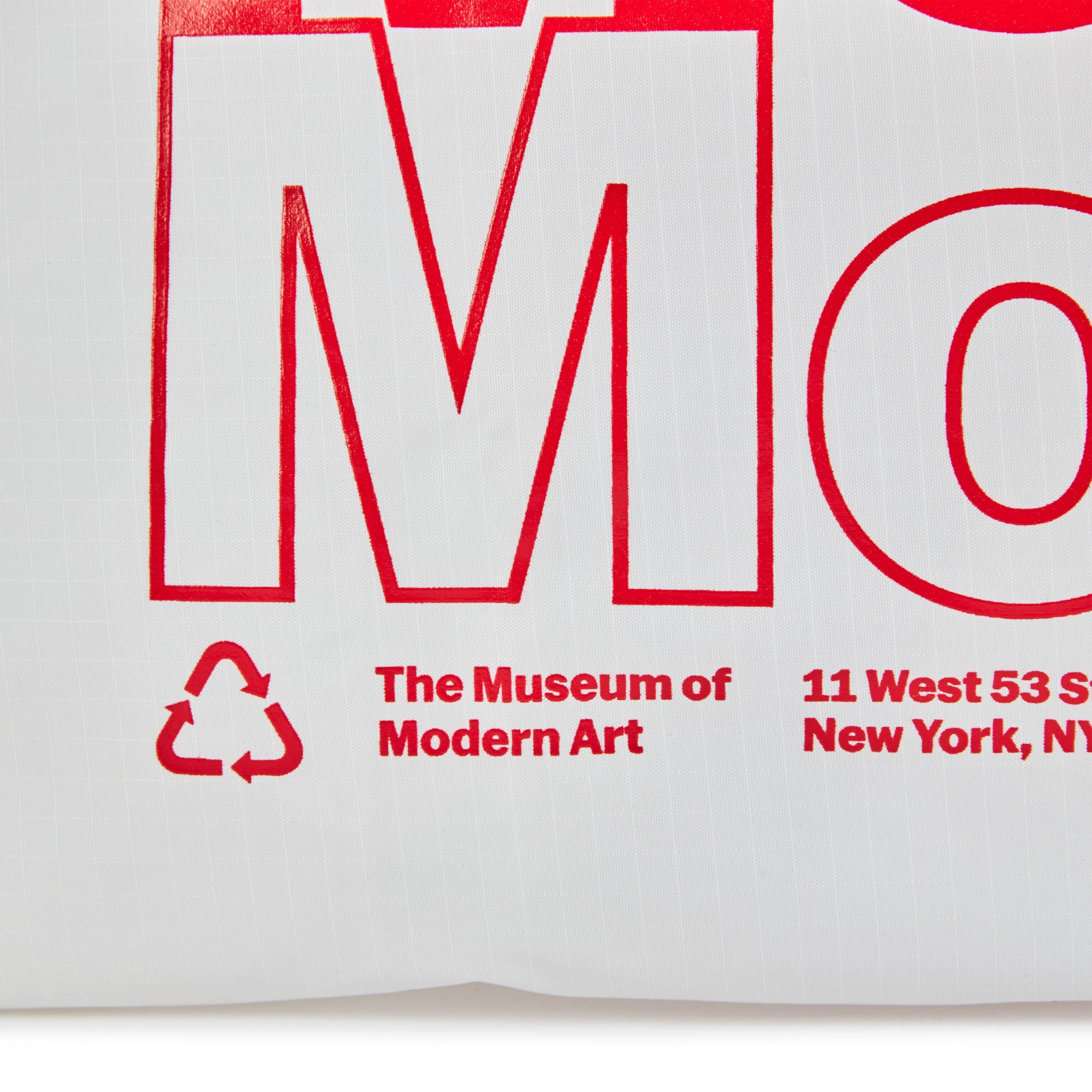 MoMA Baggu Recycled Nylon Tote Bag - White - Image 4