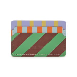 Dusen Dusen Recycled Leather Card Holder - Stripe