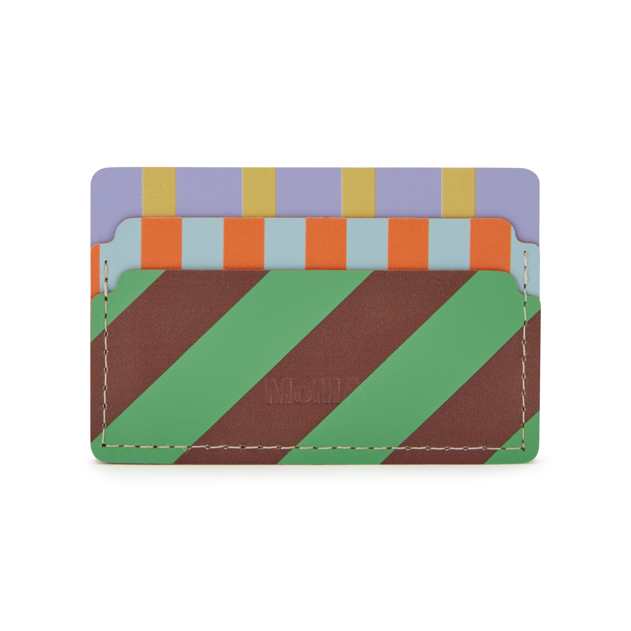 Dusen Dusen Recycled Leather Card Holder - Stripe