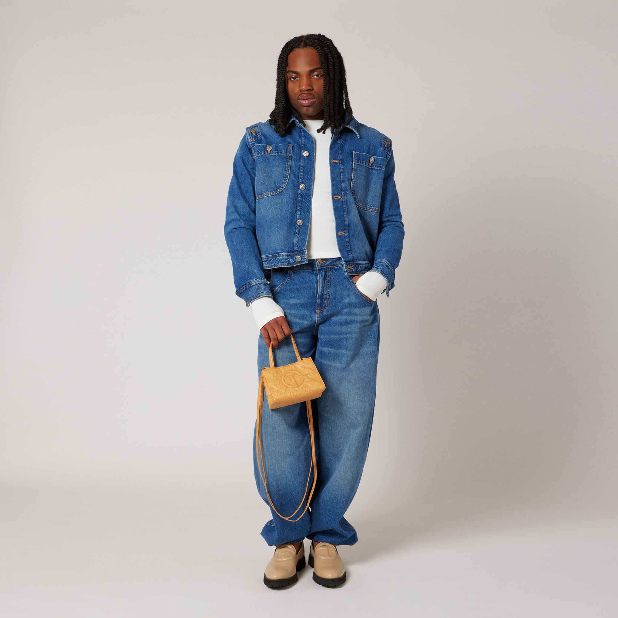 Telfar Tyvek Shopping Bag - Brown - Image 15