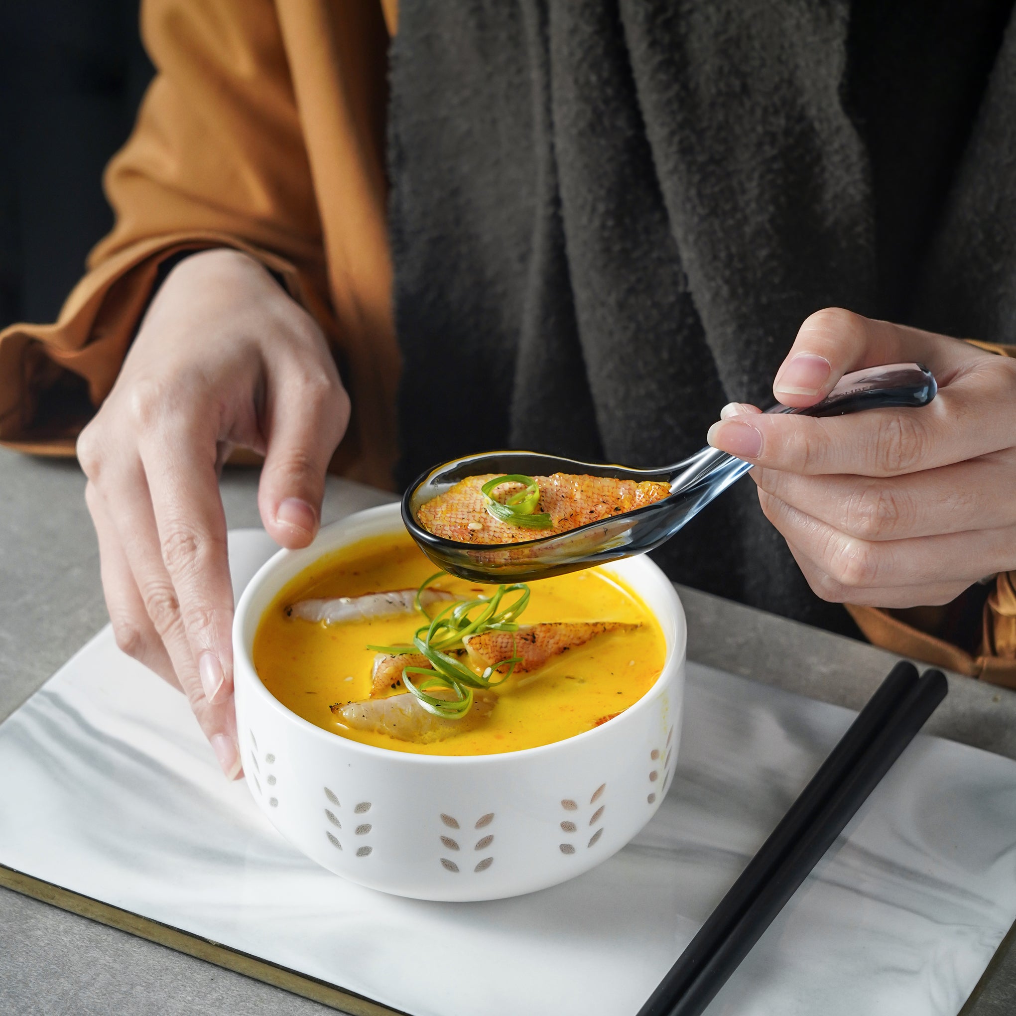 Soop Glass Soup Spoons - Set of 2 - Image 2