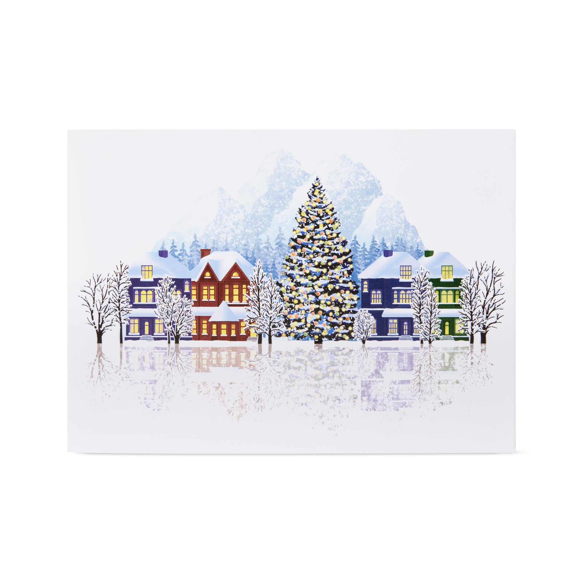 Mountain Village Holiday Pop-Up Cards - Set of 8 - Image 2