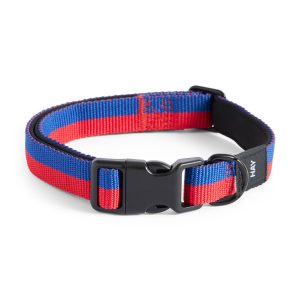 HAY Flat Dog Collar in Recycled Polyester - Red/ Blue