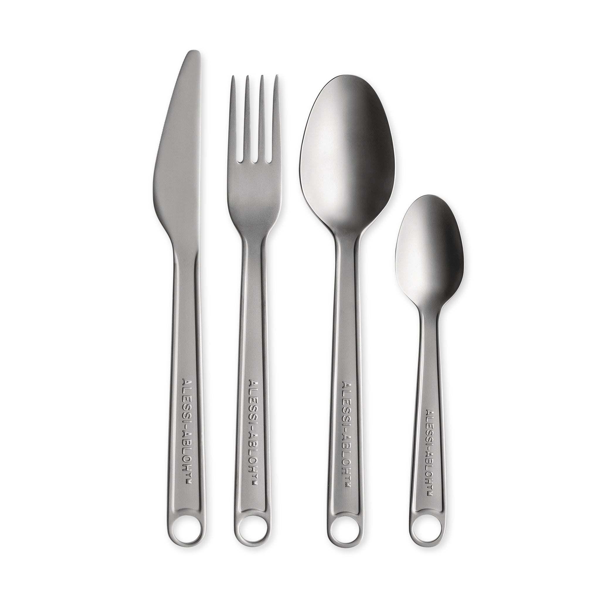 Virgil Abloh Conversational Objects Flatware from Alessi - Set of 4
