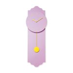 Modern Pendulum Wall Clock - Pink/ Yellow