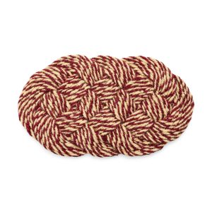 HAY Coco Swirl Doormat - Bordeaux/ Off White
