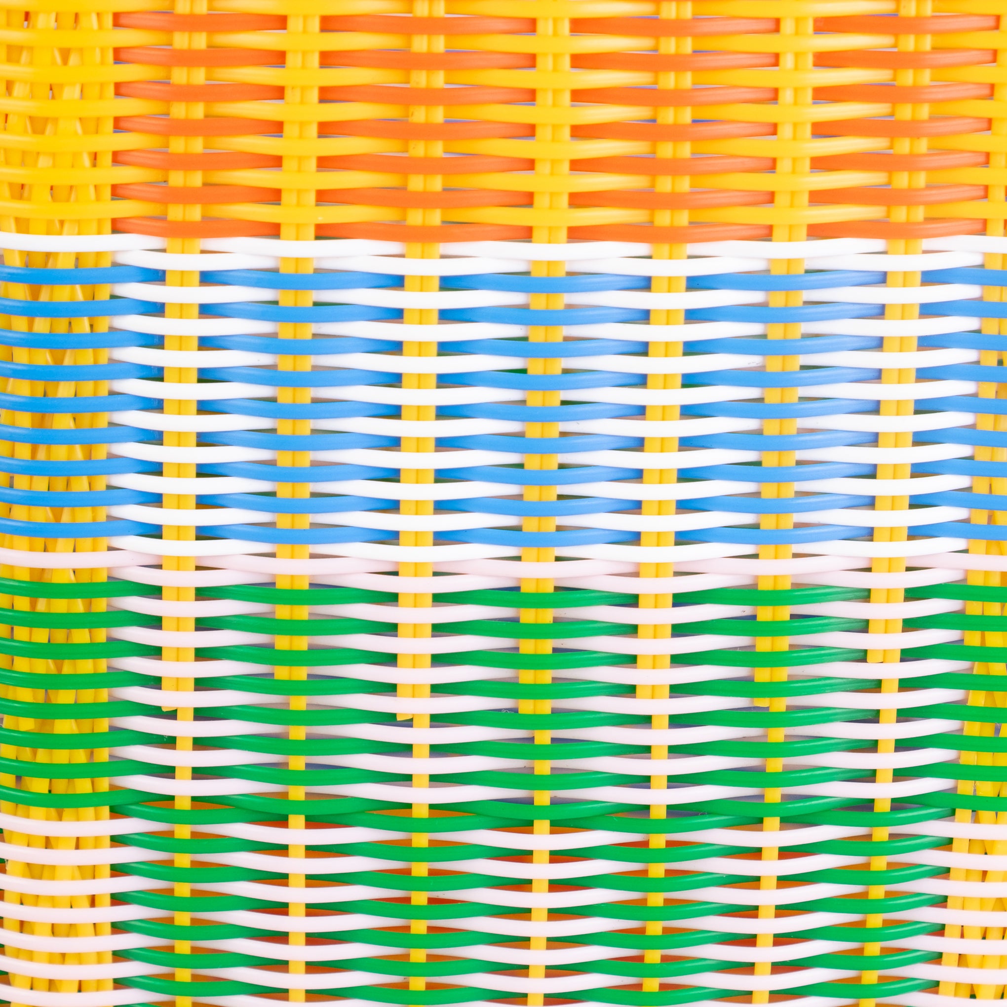 Rayas Multi-Colored Recycled Plastic Basket Bag - Loco Citrus - Image 5