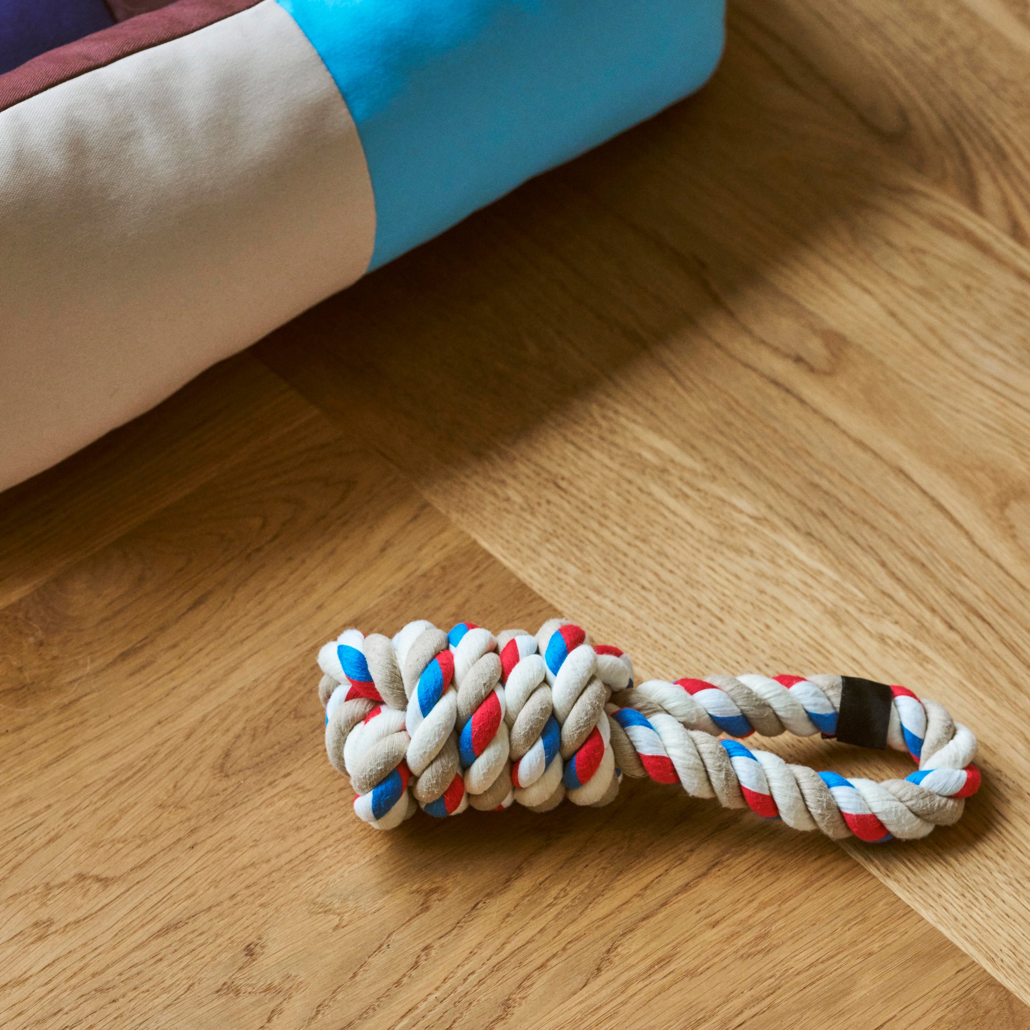HAY Rope Toy for Dogs in Recycled Polyester - Red/ Turquoise - Image 3