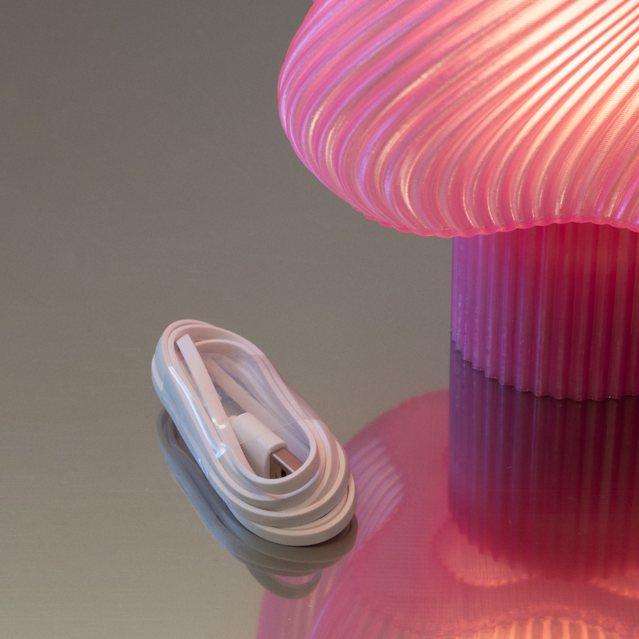 Soft Serve 3D-Printed Lamp - Rose Sorbet - Image 8